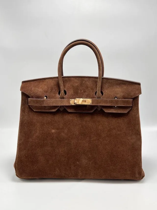 Сумка из замши Hermes 35