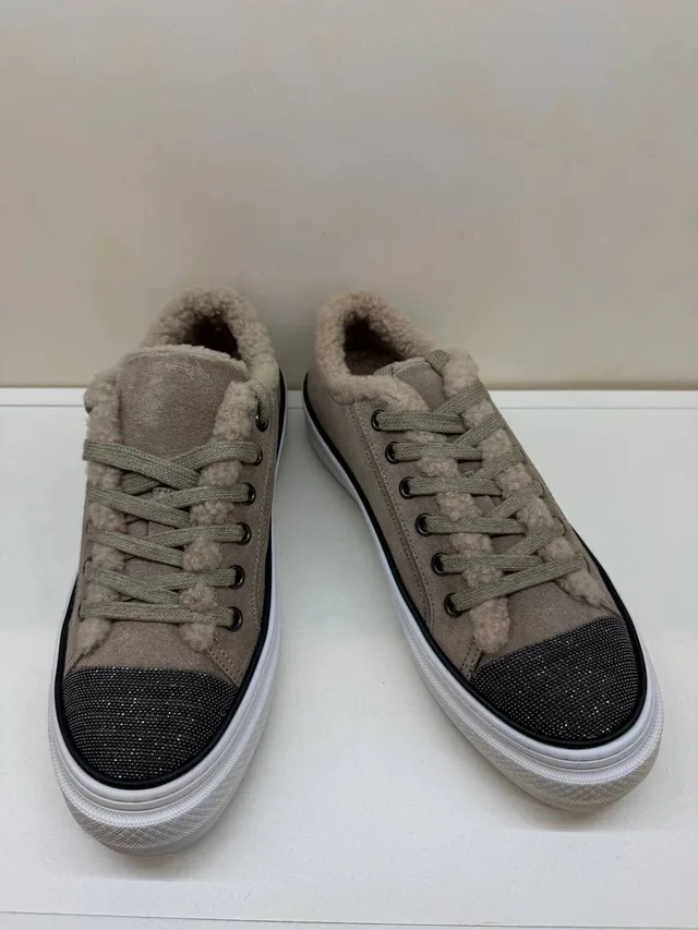 Кеды на меху Brunello Cucinelli