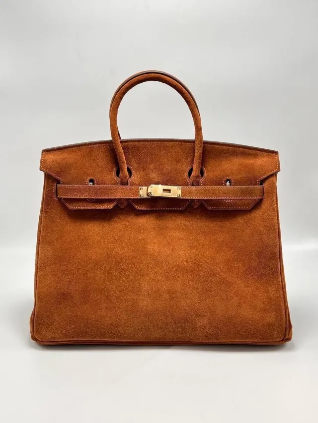Сумка из замши Hermes 35
