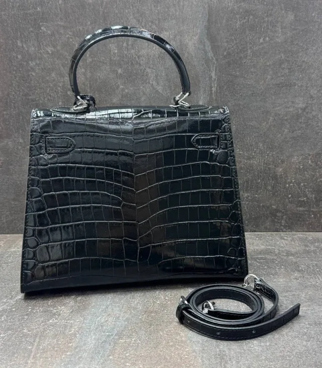 Сумка Hermes 28см Серебро