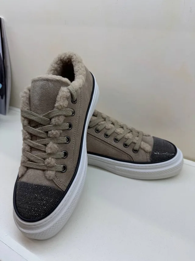 Кеды на меху Brunello Cucinelli