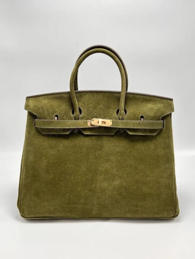 Сумка из замши Hermes 35