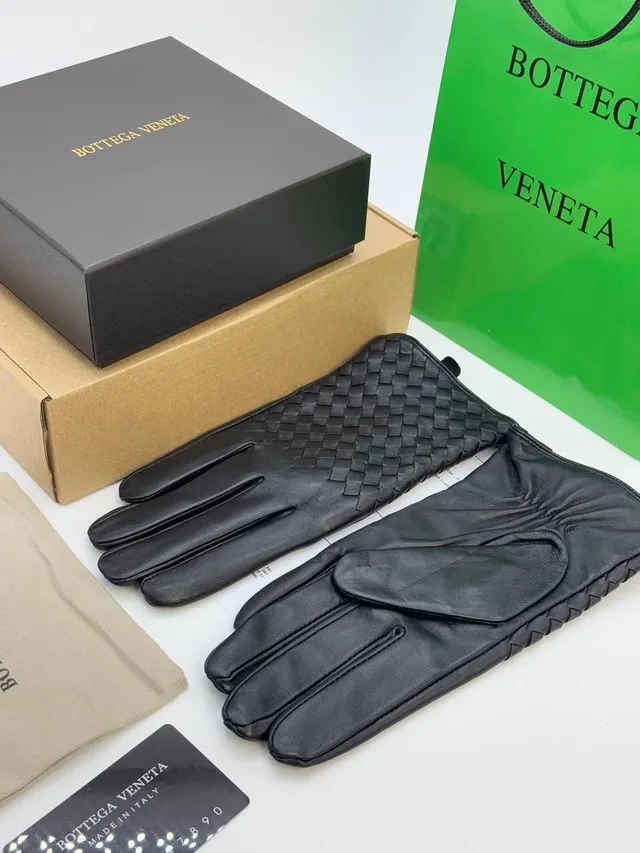 Зимние Кожанные Перчатки от BOTTEGA VENETA