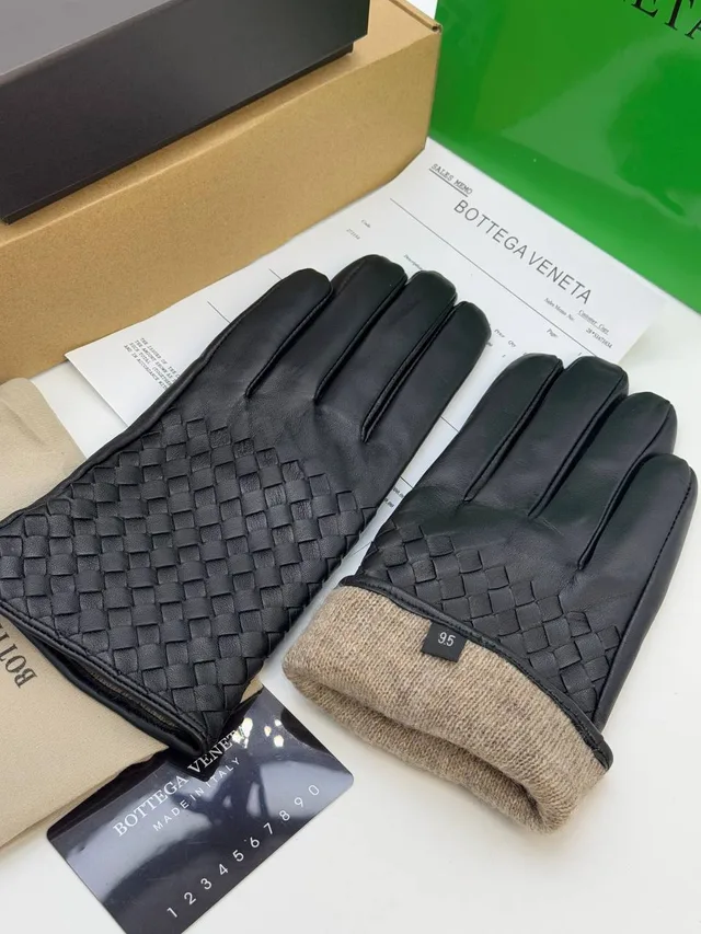Зимние Кожанные Перчатки от BOTTEGA VENETA