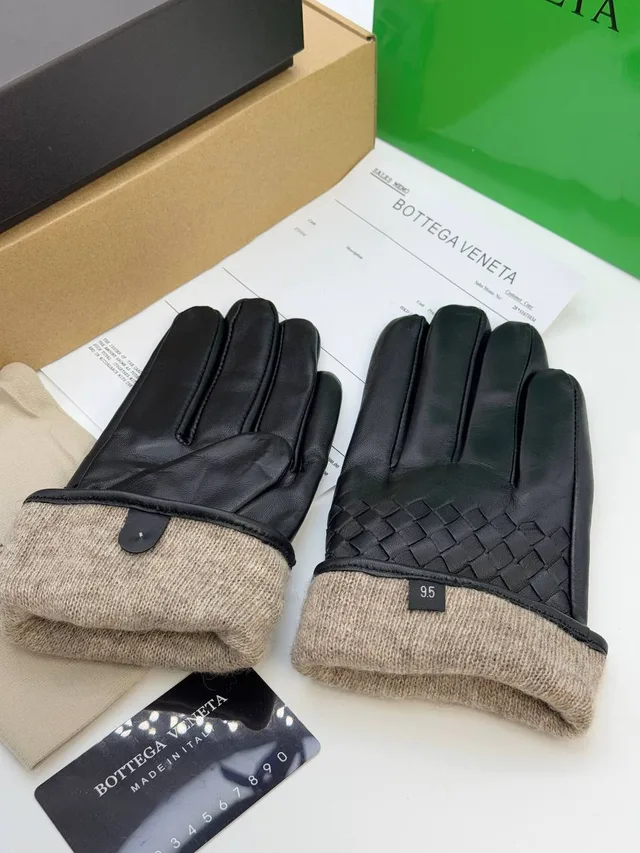 Зимние Кожанные Перчатки от BOTTEGA VENETA
