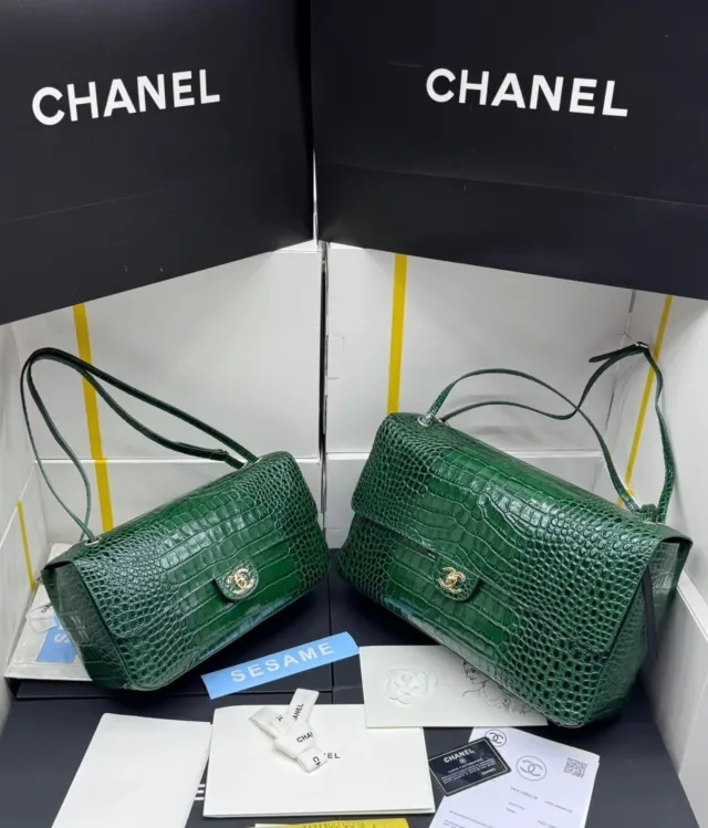 Сумка big Chanel из крокодиловый кожи