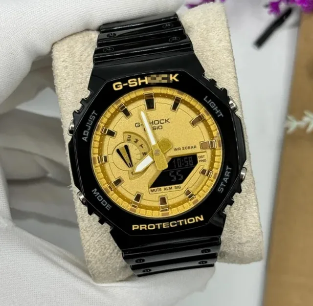 Часы GA2100 LUX WGS13(Чёрные с золотым циферблатом)