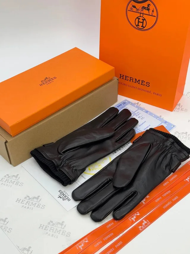 Роскошный Зимние Кожанные Перчатки HERMÈS