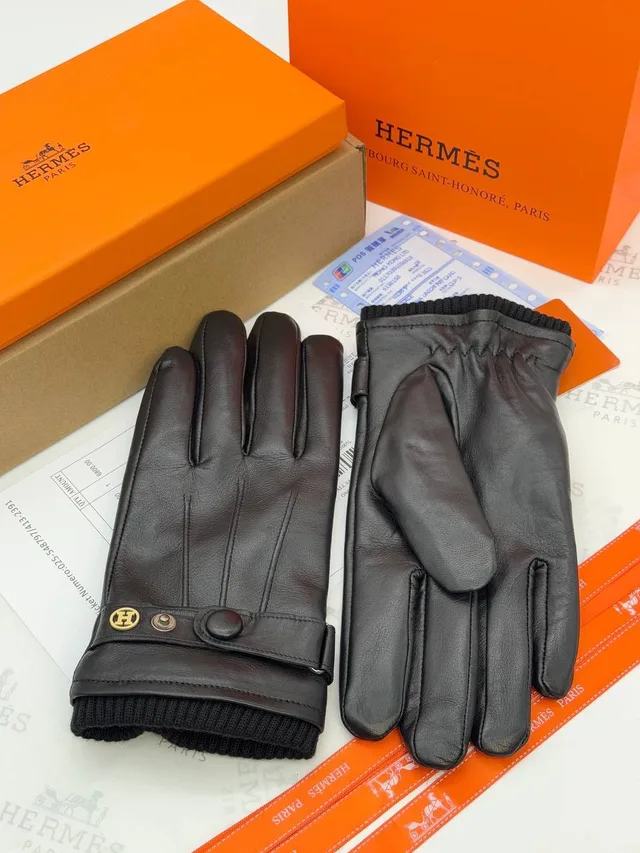 Роскошный Зимние Кожанные Перчатки HERMÈS