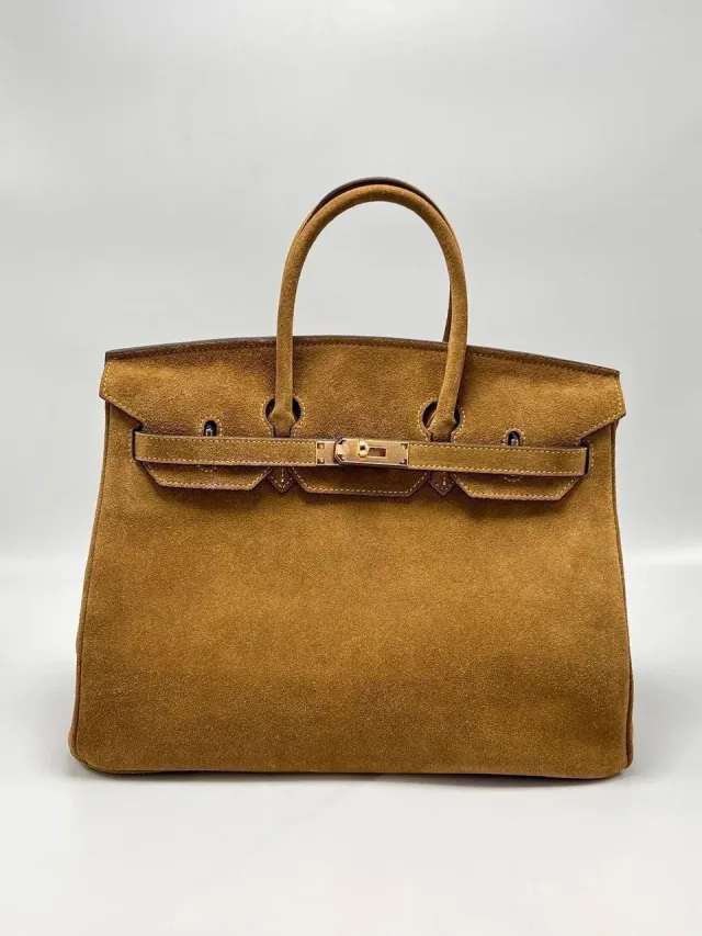 Сумка из замши Hermes 35
