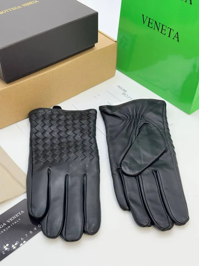 Зимние Кожанные Перчатки от BOTTEGA VENETA