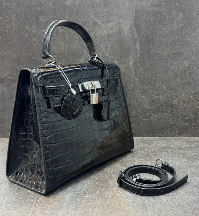 Сумка Hermes 28см Серебро